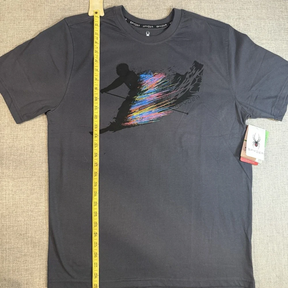Spyder Men's XL Graphic T Shirt NWT Gray Ski Mountain Logo Tee New